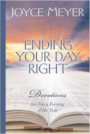 Cover of: Ending Your Day Right by Joyce Meyer
