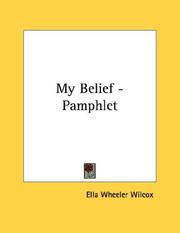 Cover of: My Belief - Pamphlet