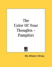 Cover of: The Color Of Your Thoughts - Pamphlet