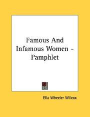 Cover of: Famous And Infamous Women - Pamphlet | Ella Wheeler Wilcox