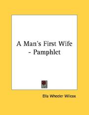 Cover of: A Man's First Wife - Pamphlet