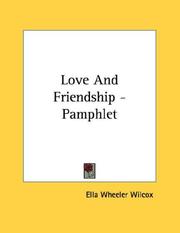 Cover of: Love And Friendship - Pamphlet