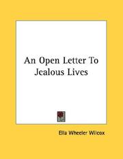 Cover of: An Open Letter To Jealous Lives