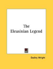 Cover of: The Eleusinian Legend