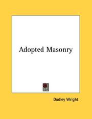 Cover of: Adopted Masonry