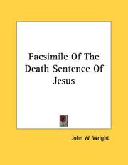 Cover of: Facsimile Of The Death Sentence Of Jesus