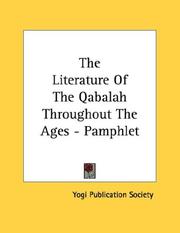 Cover of: The Literature Of The Qabalah Throughout The Ages - Pamphlet