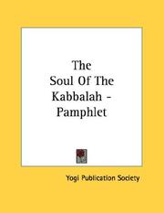 Cover of: The Soul Of The Kabbalah - Pamphlet by Yogi Publication Society