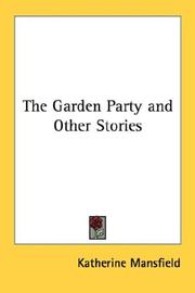 Cover of: The Garden Party and Other Stories by Katherine Mansfield
