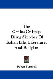 Cover of: The Genius Of Italy by Robert Turnbull, Robert Turnbull