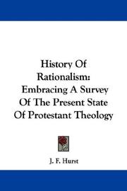 Cover of: History Of Rationalism by J. F. Hurst
