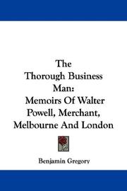 Cover of: The Thorough Business Man by Benjamin Gregory