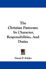 The Christian Pastorate by Daniel P. Kidder
