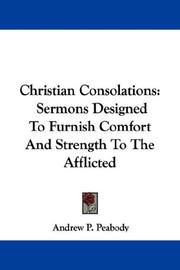 Cover of: Christian Consolations by Andrew P. Peabody