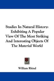 Cover of: Studies In Natural History by William Rhind