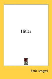 Cover of: Hitler by Emil Lengyel