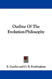 Cover of: Outline Of The Evolution-Philosophy