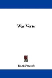 Cover of: War Verse by Frank Foxcroft, Frank Foxcroft