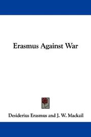 Cover of: Erasmus Against War