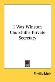 Cover of: I Was Winston Churchill's Private Secretary