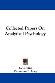 Cover of: Collected Papers On Analytical Psychology by Carl Gustav Jung, Carl Gustav Jung