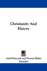 Cover of: Christianity And History by Adolf von Harnack
