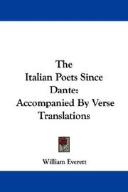 Cover of: The Italian Poets Since Dante | William Everett
