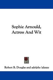 Cover of: Sophie Arnould, Actress And Wit