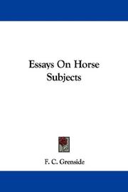 Essays on horse subjects by F. C. Grenside