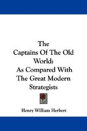 Cover of: The Captains Of The Old World by Henry William Herbert