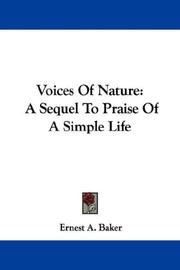 Cover of: Voices Of Nature by Ernest A. Baker