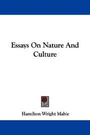 Cover of: Essays On Nature And Culture by Hamilton Wright Mabie