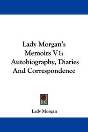 Cover of: Lady Morgan's Memoirs V1 by Lady Morgan