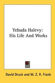 Cover of: Yehuda Halevy: His Life And Works