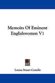 Cover of: Memoirs Of Eminent Englishwomen V1