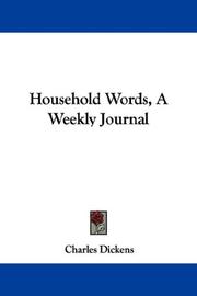 Cover of: Household Words, A Weekly Journal