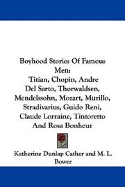 Cover of: Boyhood Stories Of Famous Men | Katherine Dunlap Cather