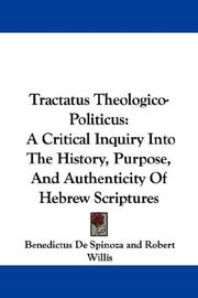 Cover of: Tractatus Theologico-Politicus | Baruch Spinoza