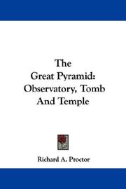 Cover of: The Great Pyramid by Richard A. Proctor