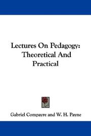 Cover of: Lectures On Pedagogy: Theoretical And Practical