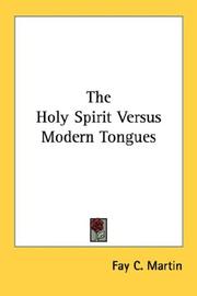Cover of: The Holy Spirit Versus Modern Tongues