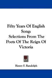 Cover of: Fifty Years Of English Song | Henry F. Randolph
