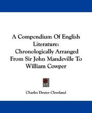 A Compendium Of English Literature by Charles Dexter Cleveland