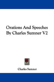 Cover of: Orations And Speeches By Charles Sumner V2