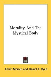 Cover of: Morality And The Mystical Body