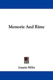 Cover of: Memorie And Rime by Joaquin Miller, Joaquin Miller