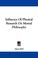 Cover of: Influence Of Physical Research On Mental Philosophy