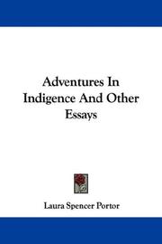 Cover of: Adventures In Indigence And Other Essays