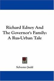 Cover of: Richard Edney And The Governor's Family by Sylvester Judd