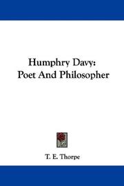 Cover of: Humphry Davy by T. E. Thorpe